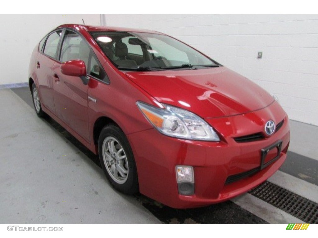 2010 Prius Hybrid V - Barcelona Red Metallic / Dark Gray photo #1