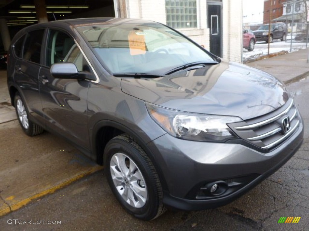 2014 CR-V EX AWD - Polished Metal Metallic / Gray photo #7