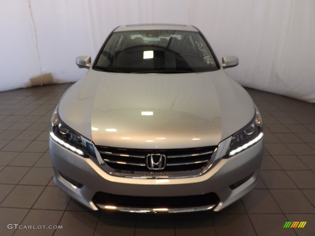 2014 Accord EX-L V6 Sedan - Alabaster Silver Metallic / Gray photo #2