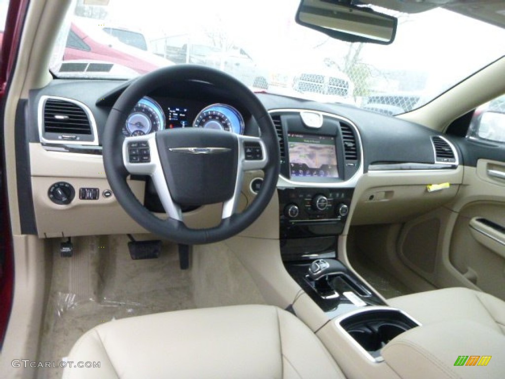 Black/Light Frost Beige Interior 2014 Chrysler 300 AWD Photo #88943681