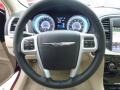 2014 Chrysler 300 Black/Light Frost Beige Interior Steering Wheel Photo