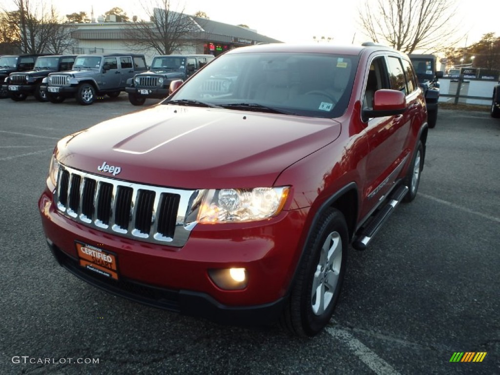 2011 Grand Cherokee Laredo X Package 4x4 - Inferno Red Crystal Pearl / Dark Graystone/Medium Graystone photo #1