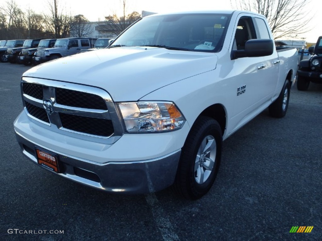 2013 1500 SLT Quad Cab 4x4 - Bright White / Black/Diesel Gray photo #1