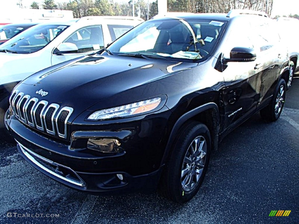 2014 Cherokee Limited 4x4 - Brilliant Black Crystal Pearl / Iceland - Black/Iceland Gray photo #1