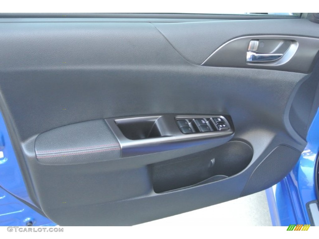 2012 Subaru Impreza WRX STi 4 Door STi Black Alcantara/Carbon Black Door Panel Photo #88949138