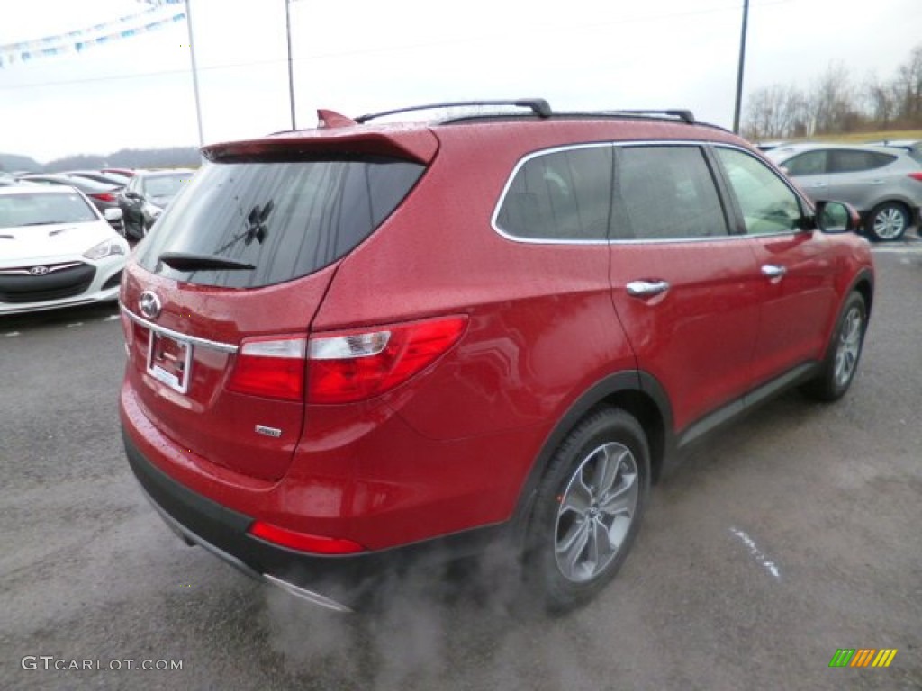 2014 Santa Fe GLS AWD - Regal Red Pearl / Beige photo #7