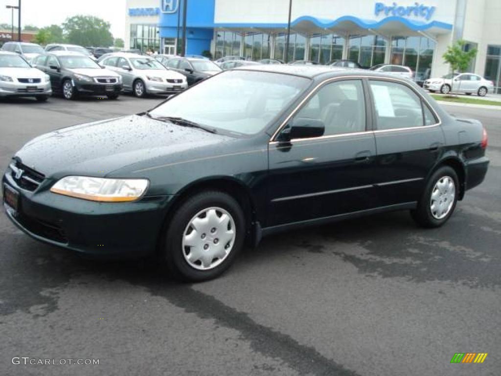 2000 Accord LX Sedan - Dark Emerald Pearl / Ivory photo #2