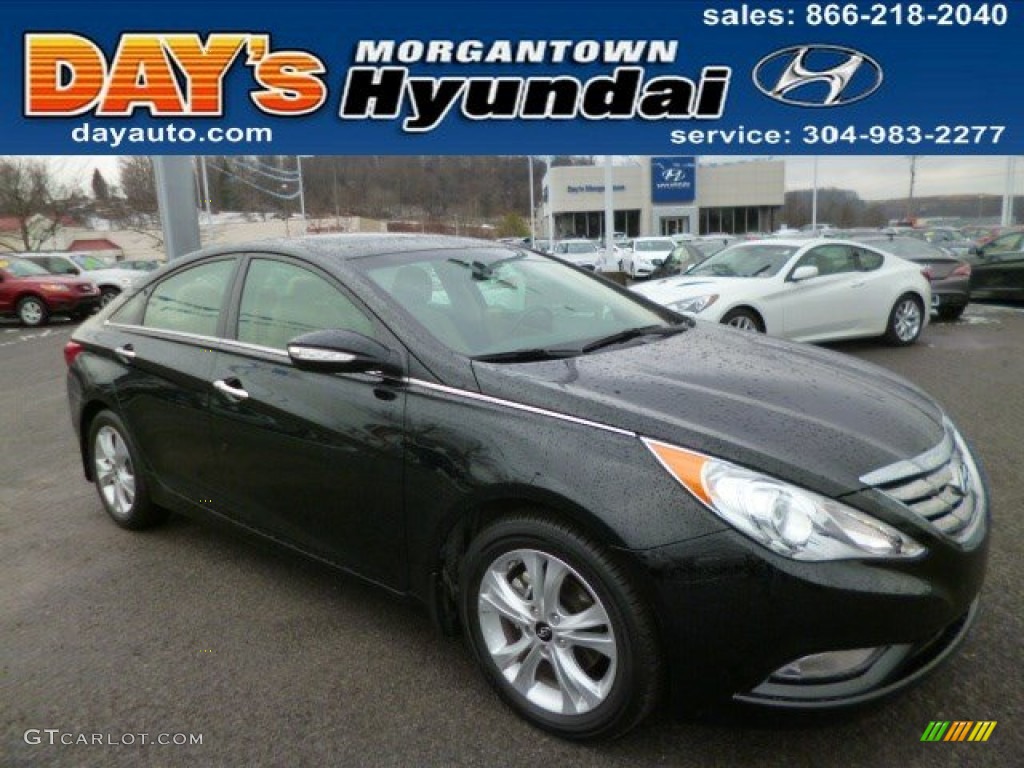 2014 Sonata Limited - Phantom Black Metallic / Camel photo #1