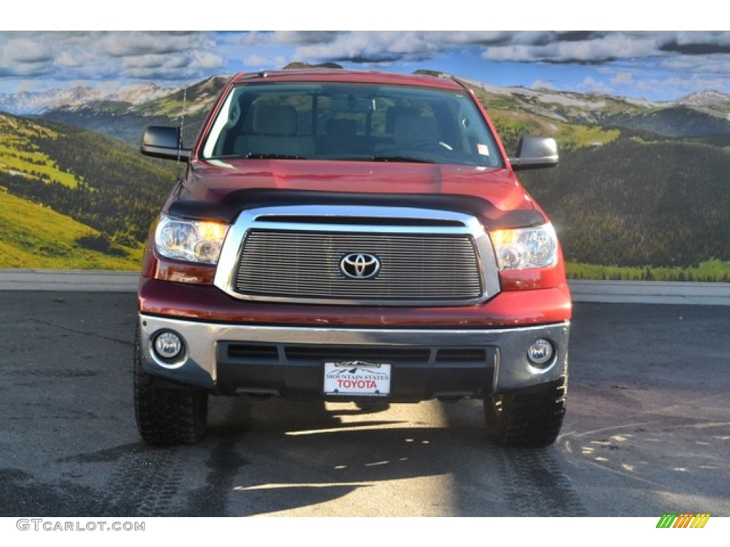 2010 Tundra TRD Double Cab 4x4 - Salsa Red Pearl / Graphite Gray photo #4