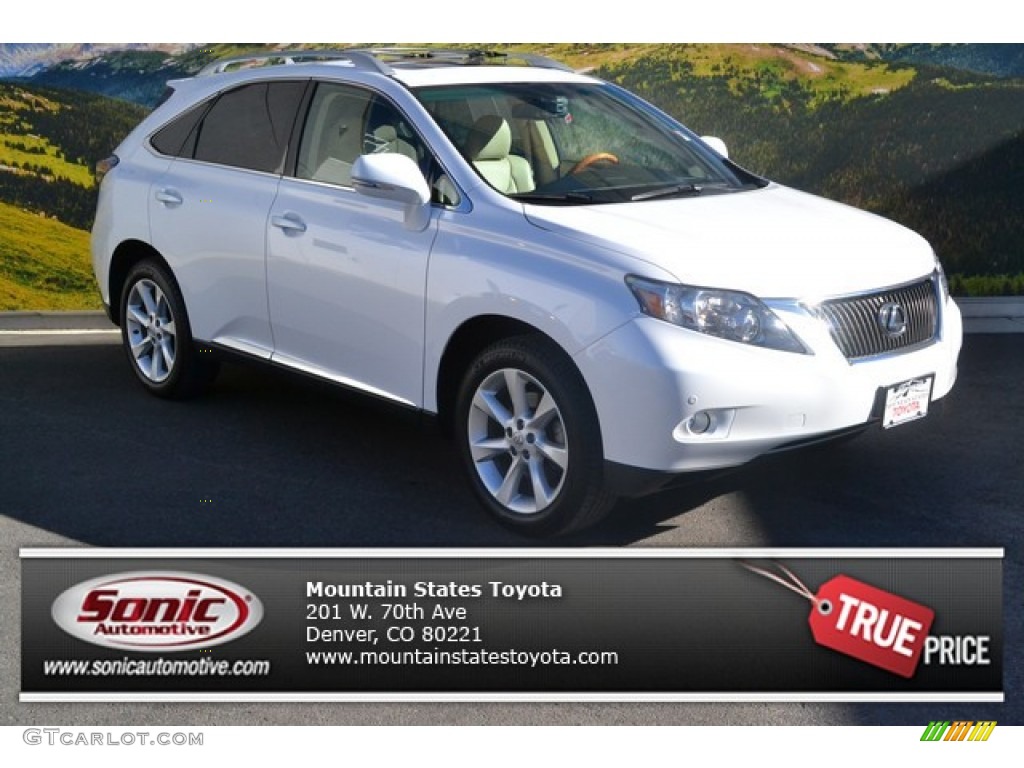 2010 RX 350 AWD - Starfire White Pearl / Parchment/Brown Walnut photo #1