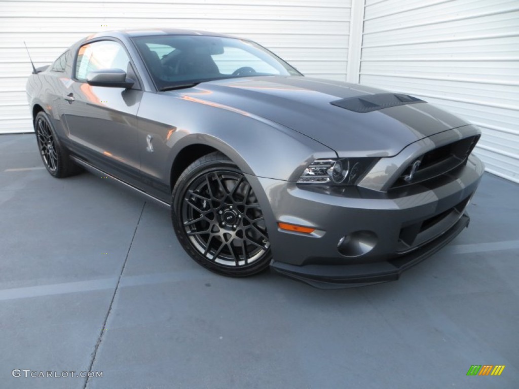 Sterling Gray 2014 Ford Mustang Shelby GT500 SVT Performance Package Coupe Exterior Photo #88956956