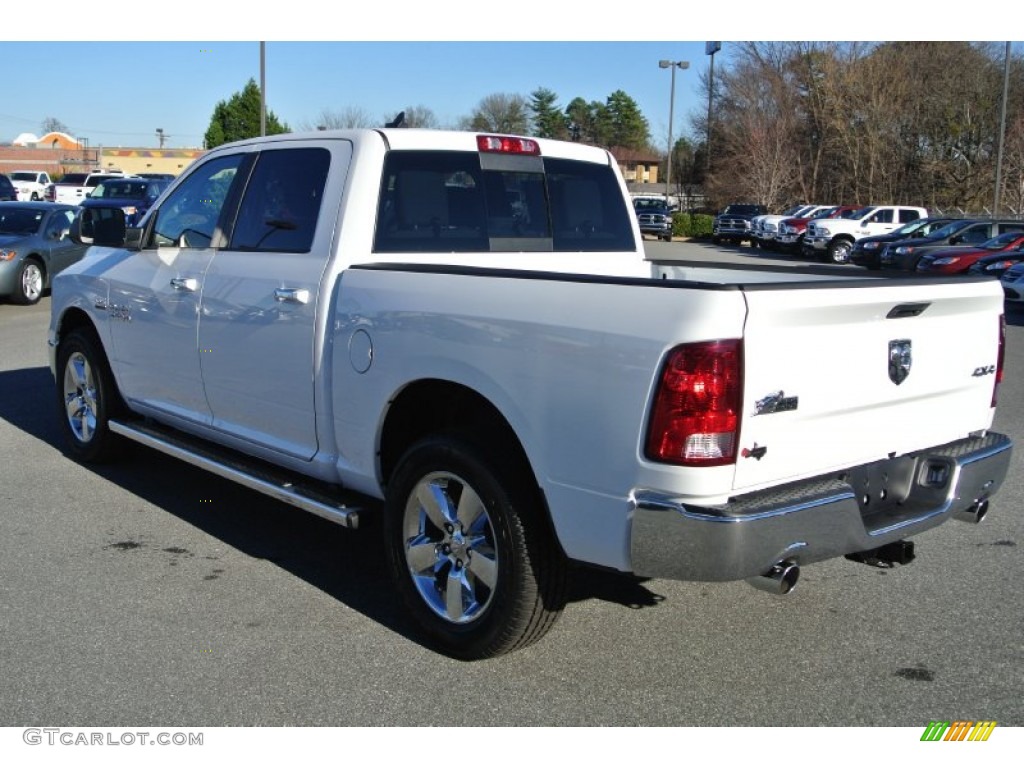 2014 1500 SLT Crew Cab 4x4 - Bright White / Black/Diesel Gray photo #4