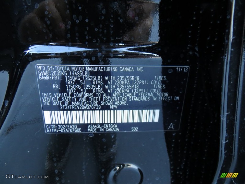 2013 RAV4 Limited - Black / Black photo #37