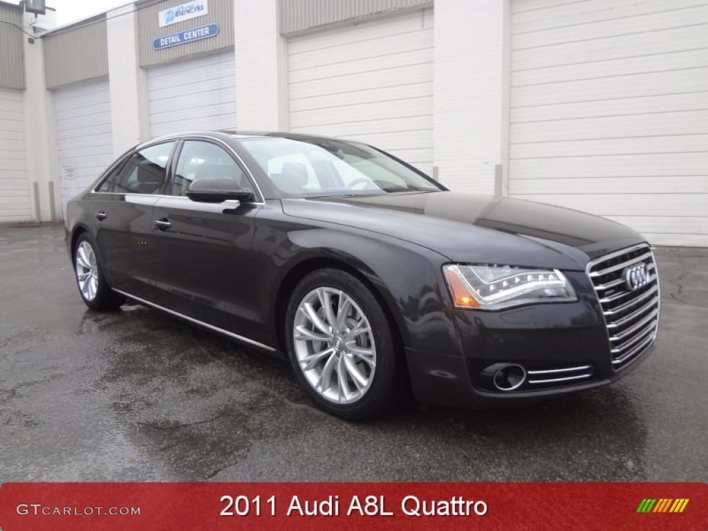 2011 A8 L 4.2 FSI quattro - Oolong Grey Metallic / Black photo #1