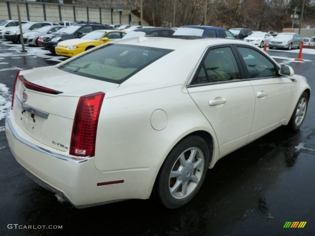 2009 CTS 4 AWD Sedan - White Diamond Tri-Coat / Cashmere/Cocoa photo #11