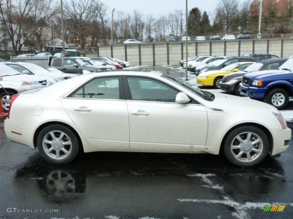 2009 CTS 4 AWD Sedan - White Diamond Tri-Coat / Cashmere/Cocoa photo #12