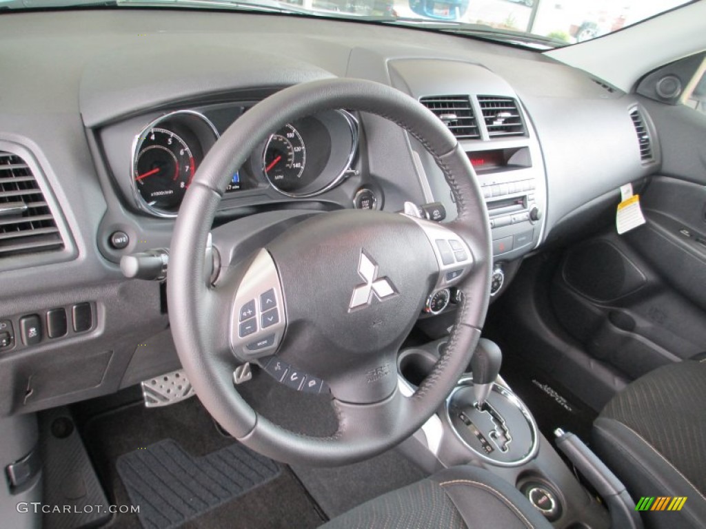 2013 Mitsubishi Outlander Sport LE AWD Black Dashboard Photo #88962031