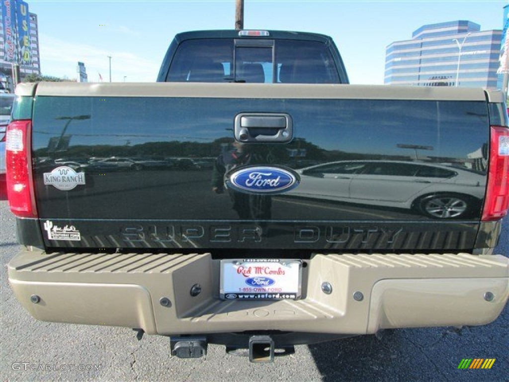 2012 F350 Super Duty King Ranch Crew Cab 4x4 - Green Gem Metallic / Chaparral Leather photo #6