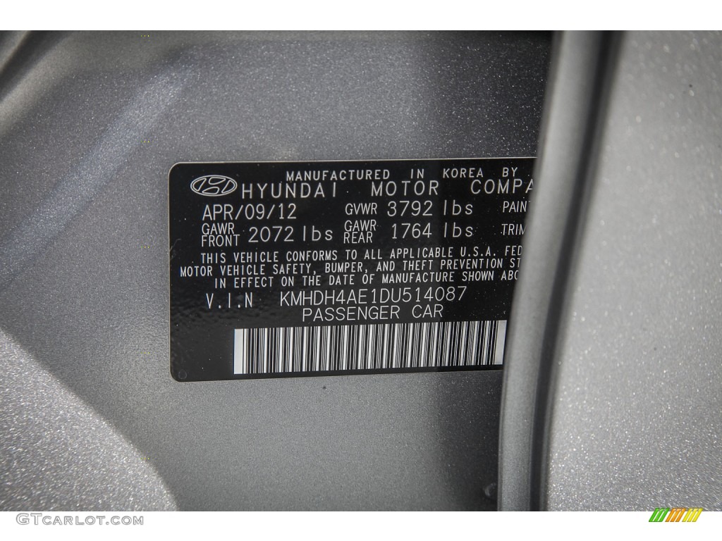 2013 Elantra Limited - Gray / Gray photo #20