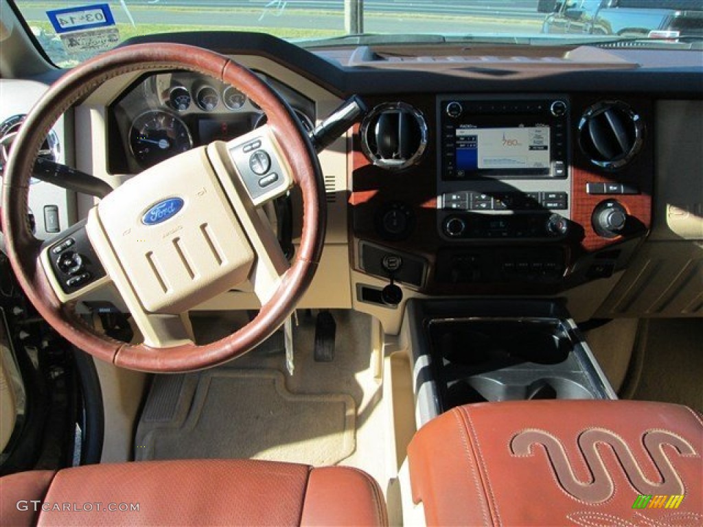 2012 F350 Super Duty King Ranch Crew Cab 4x4 - Green Gem Metallic / Chaparral Leather photo #12