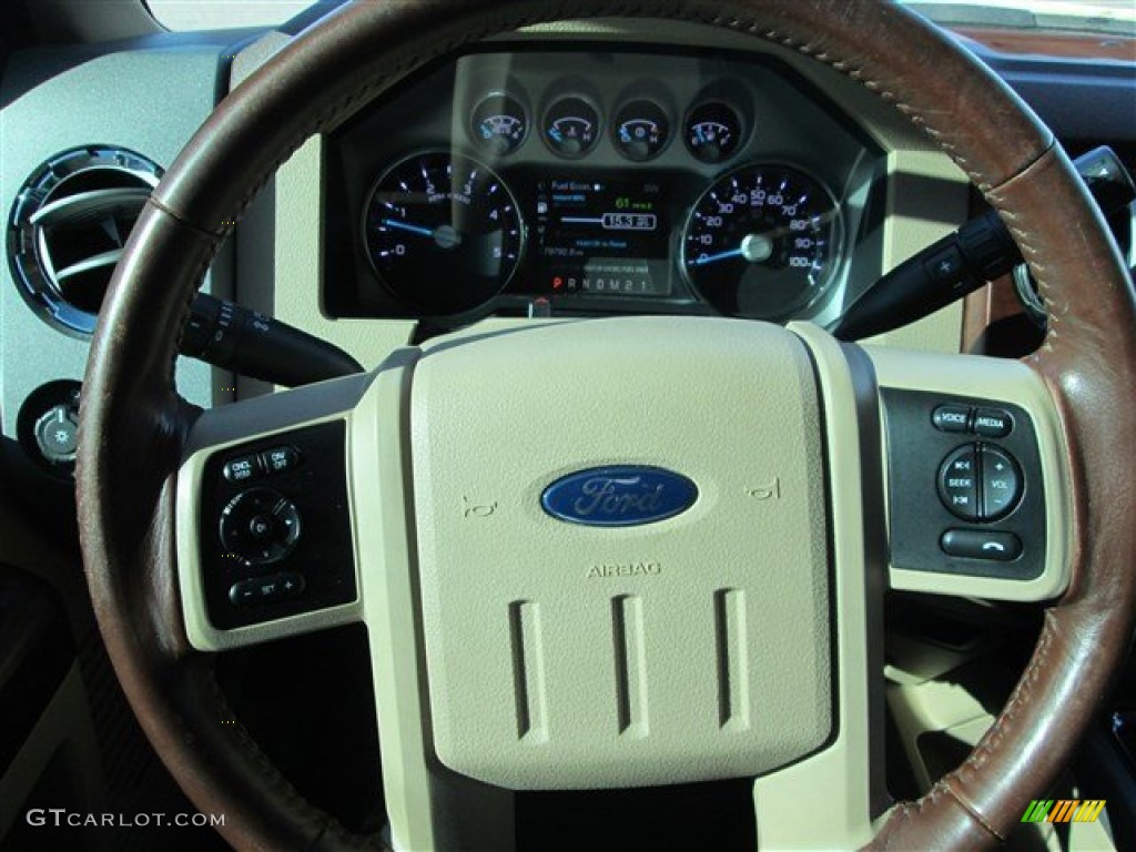 2012 F350 Super Duty King Ranch Crew Cab 4x4 - Green Gem Metallic / Chaparral Leather photo #21