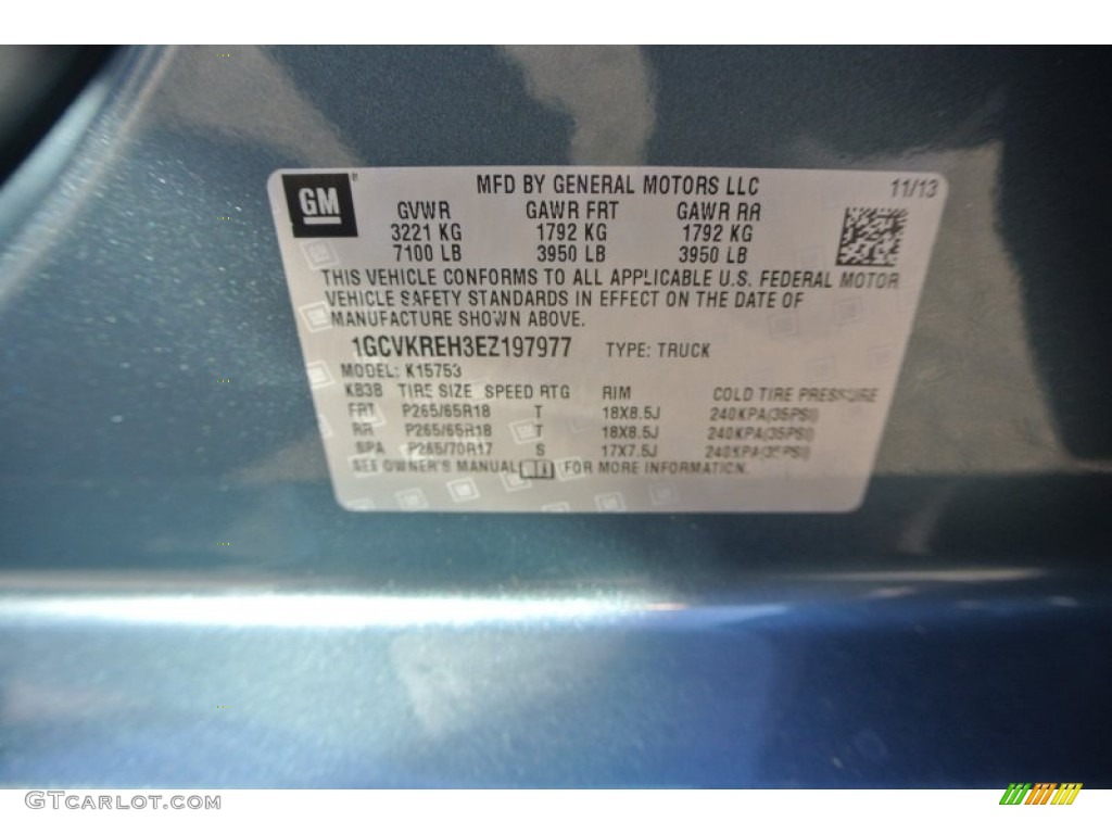 2014 Silverado 1500 LT Double Cab 4x4 - Blue Granite Metallic / Jet Black photo #7