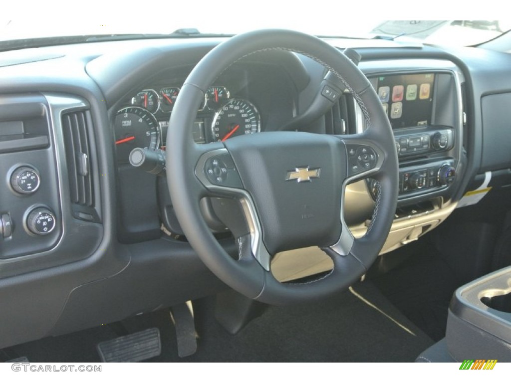 2014 Chevrolet Silverado 1500 LT Double Cab 4x4 Jet Black Dashboard Photo #88964566