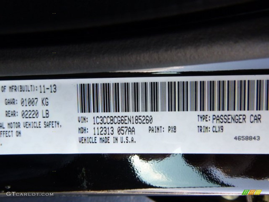 2014 200 Limited Sedan - Black Clear Coat / Black photo #20