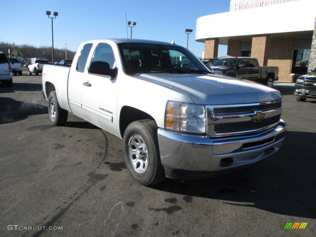 2012 Silverado 1500 LS Extended Cab 4x4 - Silver Ice Metallic / Dark Titanium photo #2