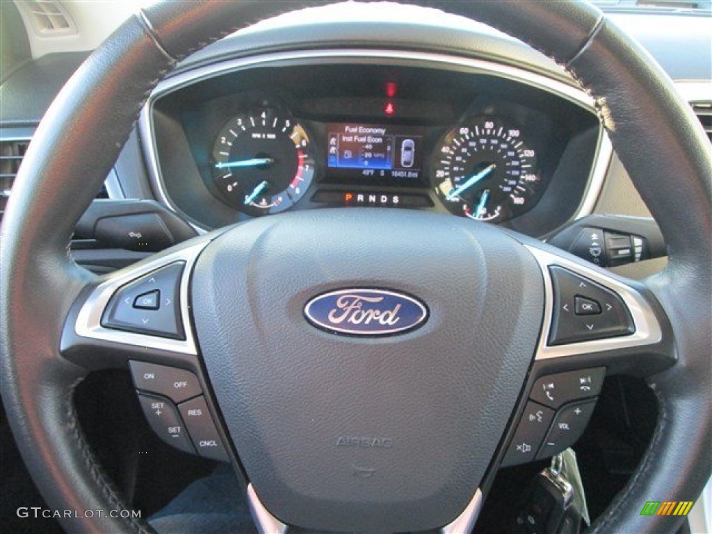 2013 Fusion SE 1.6 EcoBoost - Deep Impact Blue Metallic / Charcoal Black photo #21