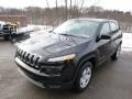 2014 Brilliant Black Crystal Pearl Jeep Cherokee Sport 4x4  photo #2