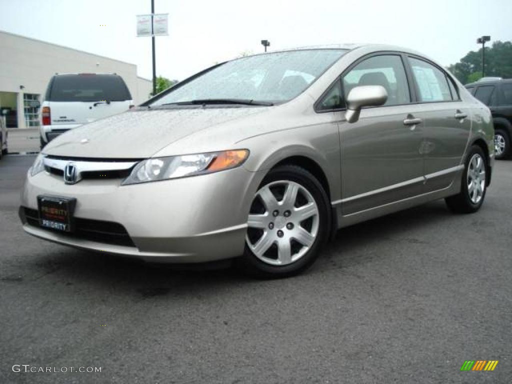 2006 Civic LX Sedan - Shoreline Mist Metallic / Ivory photo #1