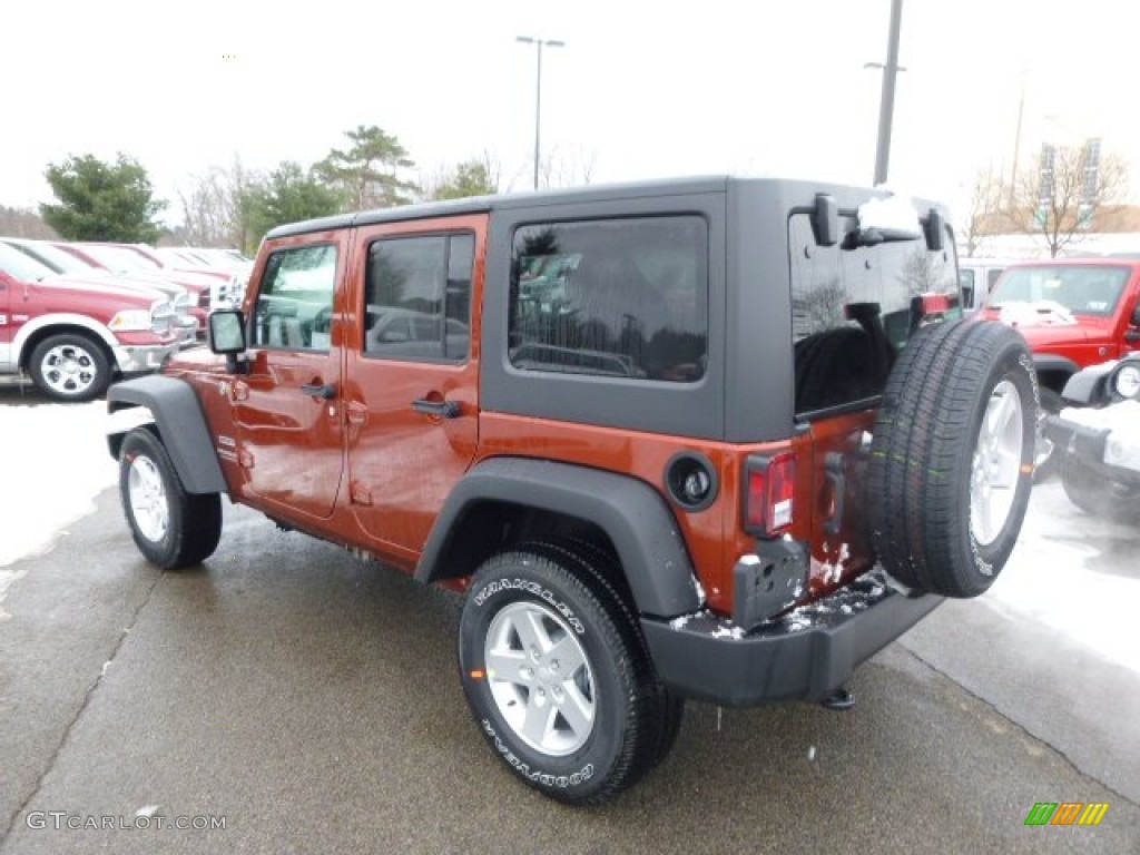 2014 Wrangler Unlimited Sport S 4x4 - Copperhead Pearl / Black photo #8