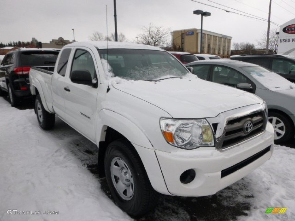 2010 Tacoma Access Cab 4x4 - Super White / Graphite photo #1