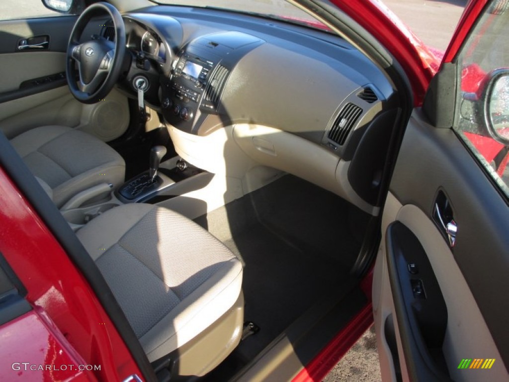 2012 Elantra SE Touring - Volcanic Red / Beige photo #33