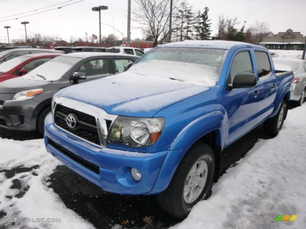 2011 Tacoma V6 Double Cab 4x4 - Speedway Blue / Graphite Gray photo #3