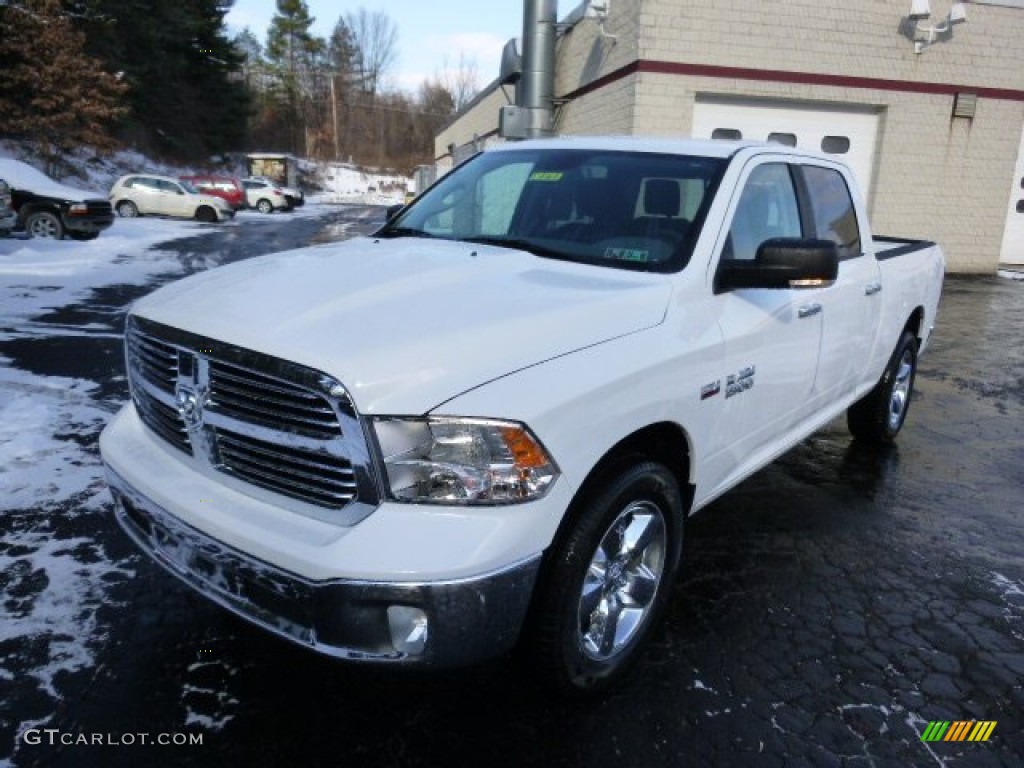 2014 1500 Big Horn Crew Cab 4x4 - Bright White / Black/Diesel Gray photo #2