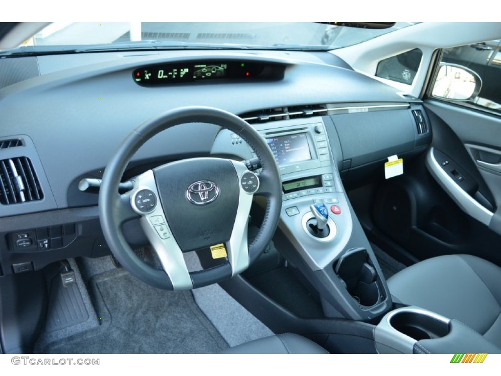 2014 Toyota Prius Four Hybrid Dark Gray Dashboard Photo #88979251