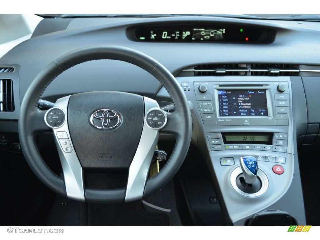 2014 Toyota Prius Four Hybrid Dark Gray Dashboard Photo #88979349