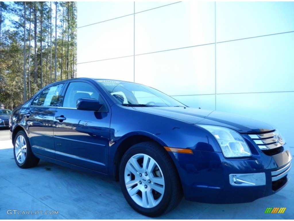 2006 Fusion SEL V6 - Dark Blue Pearl Metallic / Charcoal Black photo #6