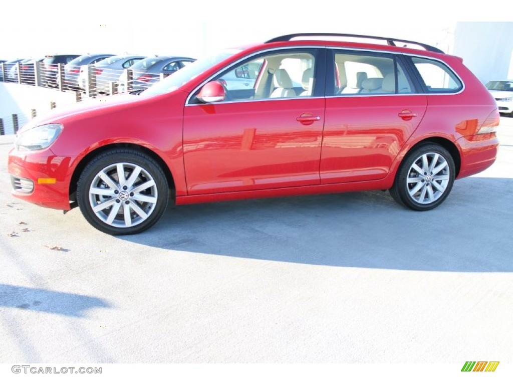 Tornado Red 2014 Volkswagen Jetta TDI SportWagen Exterior Photo #88981381