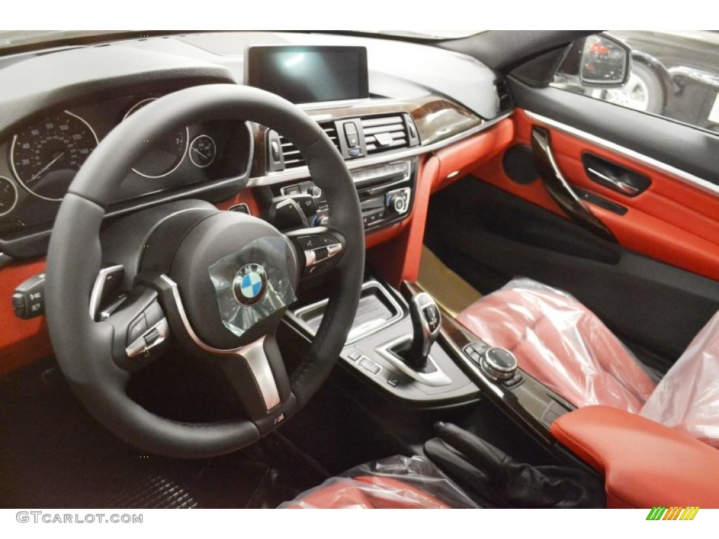 Coral Red Interior 2014 BMW 4 Series 435i Coupe Photo #88981513