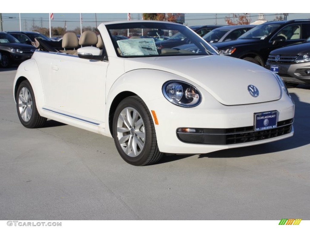 2014 Beetle TDI Convertible - Pure White / Beige photo #1