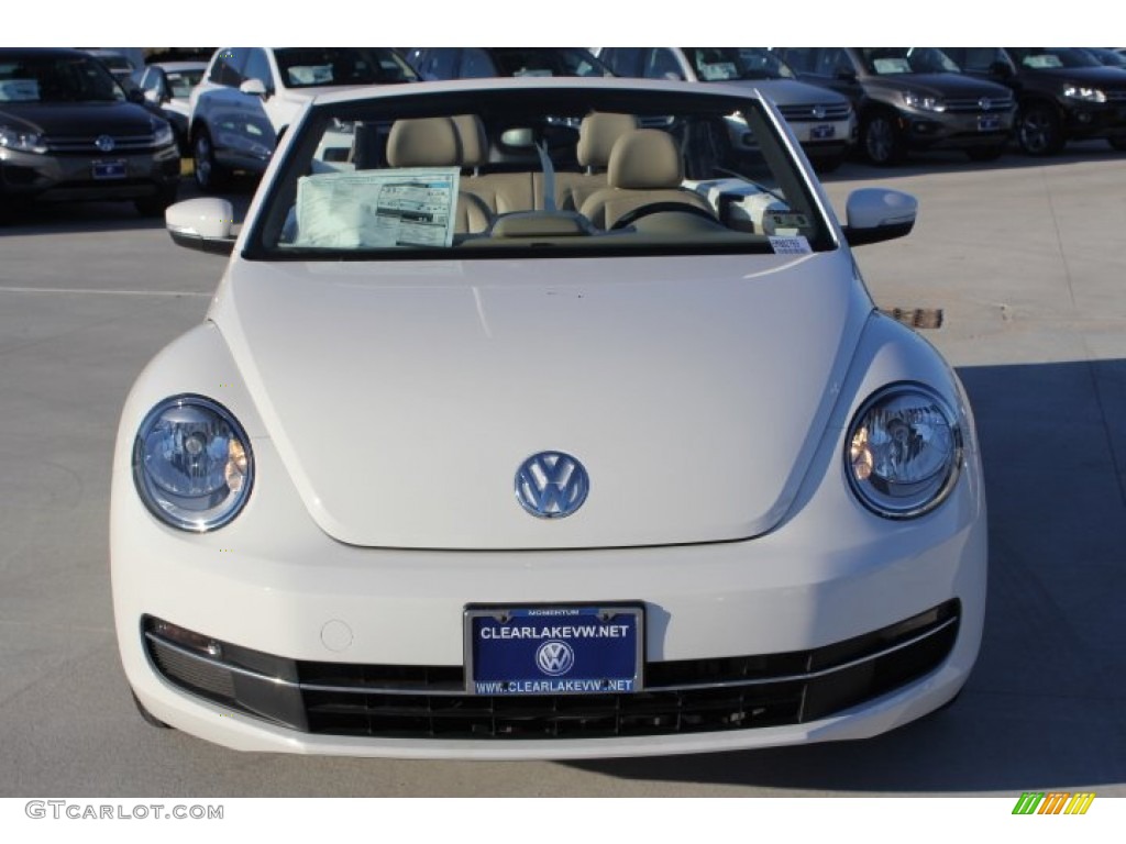 2014 Beetle TDI Convertible - Pure White / Beige photo #2