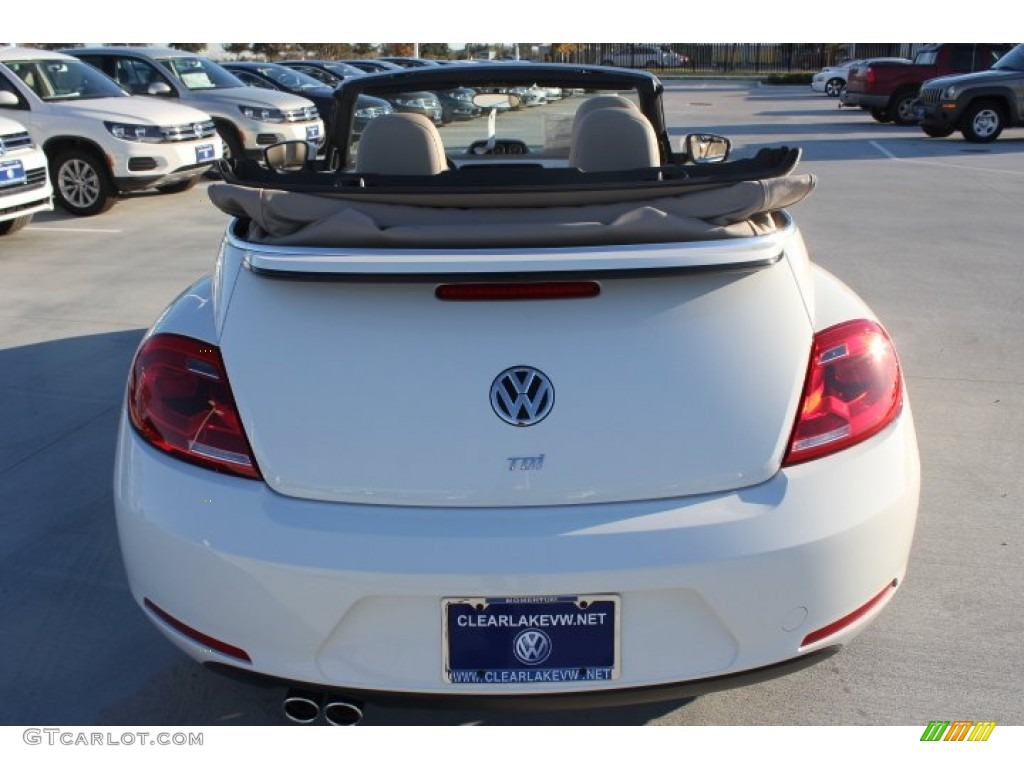 2014 Beetle TDI Convertible - Pure White / Beige photo #6
