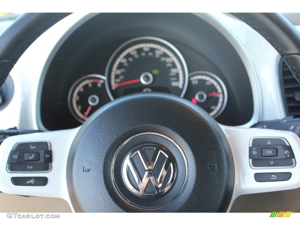 2014 Beetle TDI Convertible - Pure White / Beige photo #25