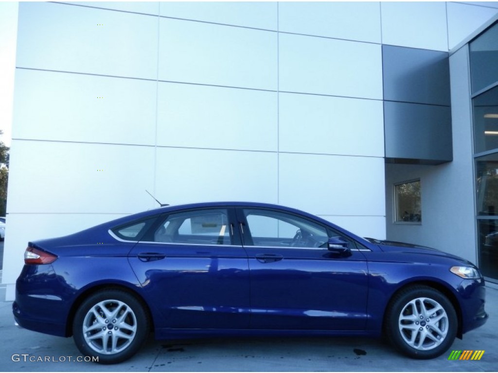 2014 Fusion SE EcoBoost - Deep Impact Blue / Dune photo #3