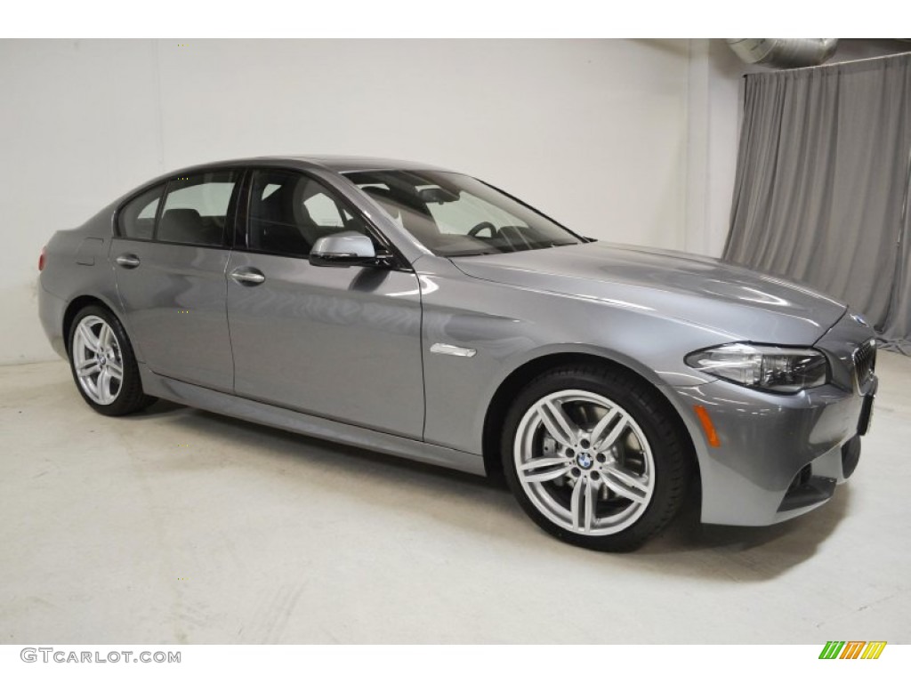 2014 5 Series 535i Sedan - Space Gray Metallic / Black photo #2