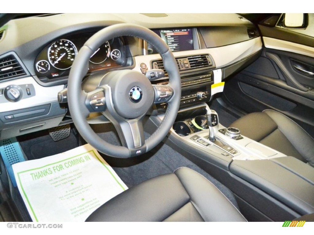 Black Interior 2014 BMW 5 Series 535i Sedan Photo #88985596