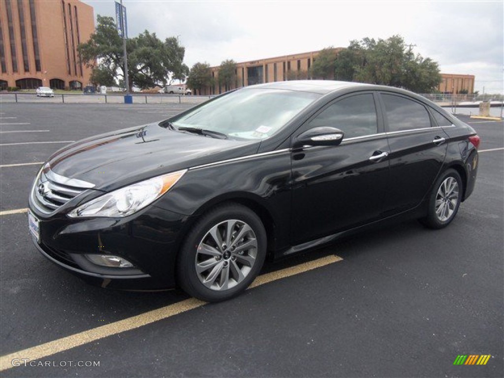 2014 Sonata Limited - Phantom Black Metallic / Black photo #1